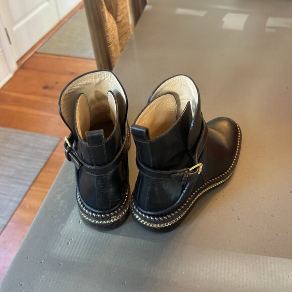 Louboutin Chain Link Shoe Boot, Dark Brown, Size 8 but runs small - Picture 4 of 6